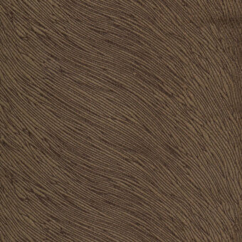 Woven fabric texture with muted brown diagonal lines, displaying a swirling pattern; label reads “turri > fabric cat. b > 725 d”.